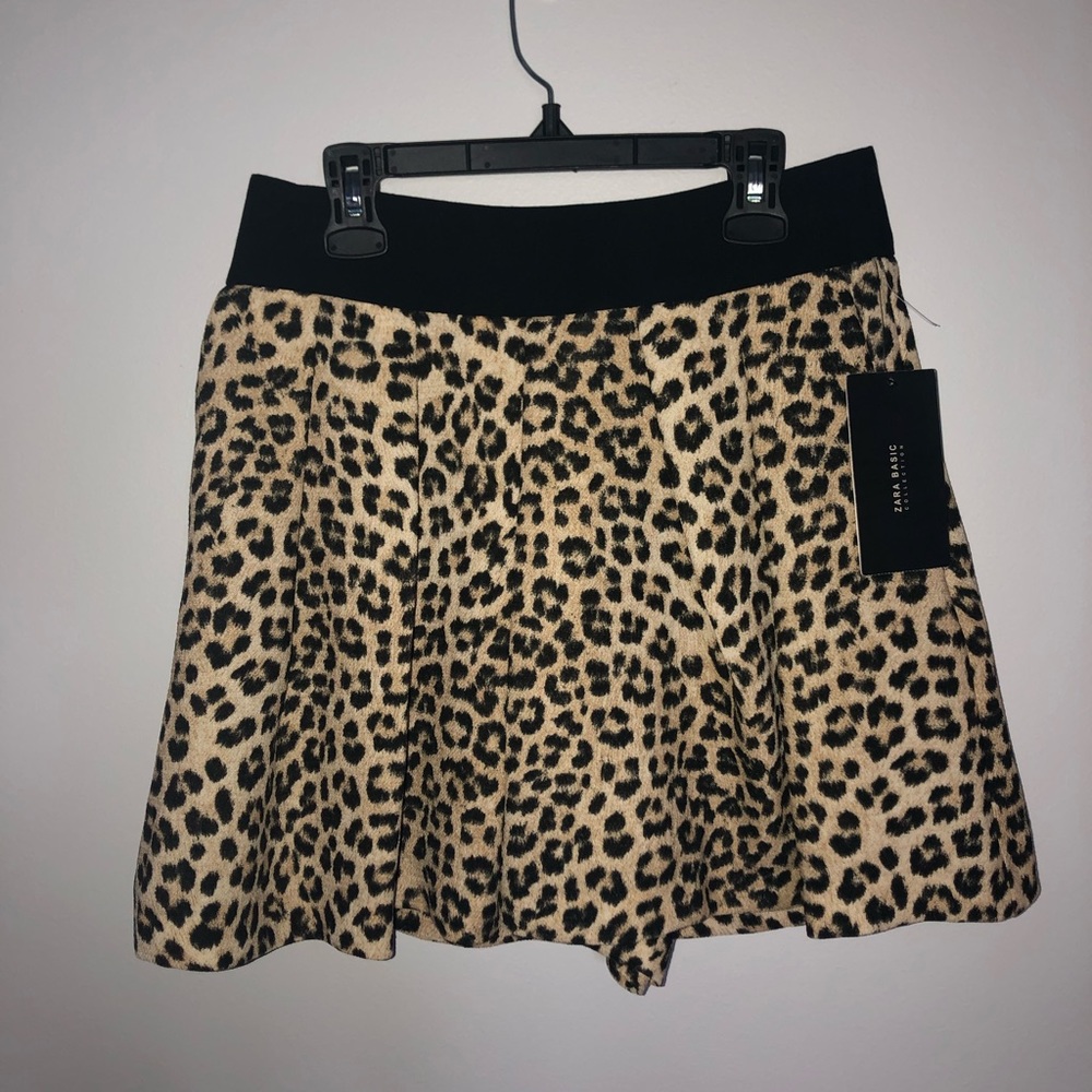 Leopard Flared Shorts